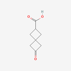 6-Oxospiro[3.3]heptane-2-carboxylic acid chemical structure (CAS 889944-57-4)