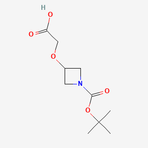 1-Boc-(3-Carboxymethoxy)azetidine chemical structure (CAS 889952-83-4)