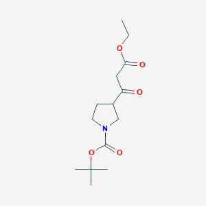 tert-Butyl 3-(3-ethoxy-3-oxopropanoyl)pyrrolidine-1-carboxylate chemical structure (CAS 889955-52-6)