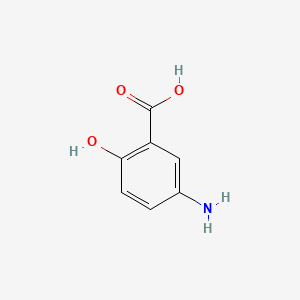 5-Amino-2-hydroxybenzoic acid chemical structure (CAS 89-57-6)