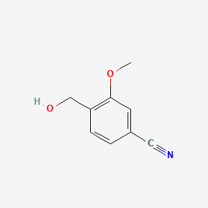 4-(Hydroxymethyl)-3-methoxybenzonitrile chemical structure (CAS 890038-13-8)