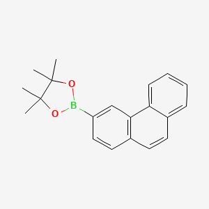 4,4,5,5-Tetramethyl-2-(phenanthren-3-yl)-1,3,2-dioxaborolane chemical structure (CAS 890042-11-2)