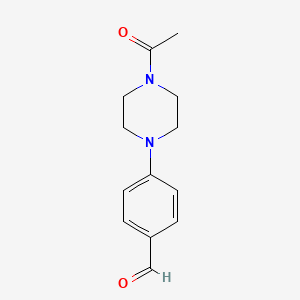 4-(4-Acetylpiperazin-1-yl)benzaldehyde chemical structure (CAS 890092-19-0)