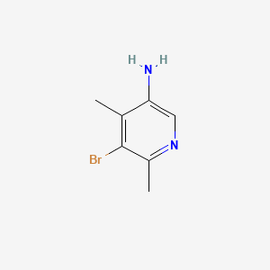 5-Bromo-4,6-dimethylpyridin-3-amine chemical structure (CAS 890092-29-2)