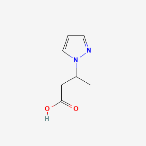 3-(1H-Pyrazol-1-yl)butanoic acid chemical structure (CAS 890092-84-9)