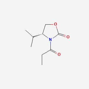(R)-4-Isopropyl-3-propionyloxazolidin-2-one chemical structure (CAS 89028-40-0)