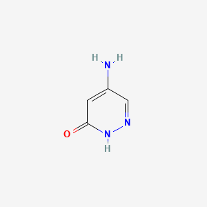 5-Aminopyridazin-3(2H)-one chemical structure (CAS 89033-30-7)