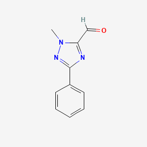 1-Methyl-3-phenyl-1H-1,2,4-triazole-5-carbaldehyde chemical structure (CAS 89060-36-6)