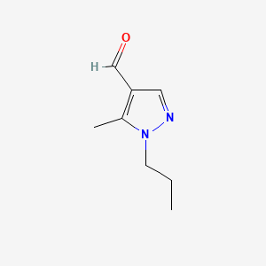 5-Methyl-1-propyl-1H-pyrazole-4-carbaldehyde chemical structure (CAS 890652-02-5)