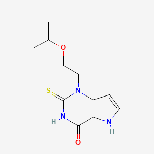 1-(2-Isopropoxyethyl)-2-thioxo-2,3-dihydro-1H-pyrrolo[3,2-d]pyrimidin-4(5H)-one chemical structure (CAS 890655-80-8)
