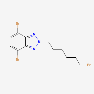 4,7-Dibromo-2-(6-bromohexyl)-2H-benzo[d][1,2,3]triazole chemical structure (CAS 890704-02-6)
