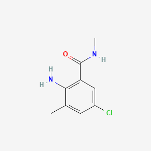 2-Amino-5-chloro-N,3-dimethylbenzamide chemical structure (CAS 890707-28-5)