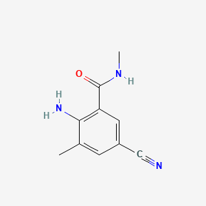 2-Amino-5-cyano-N,3-dimethylbenzamide chemical structure (CAS 890707-29-6)