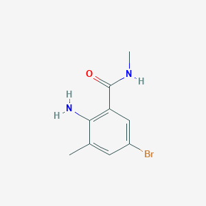 2-Amino-5-bromo-N,3-dimethylbenzamide chemical structure (CAS 890707-30-9)