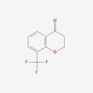 8-(Trifluoromethyl)chroman-4-one chemical structure (CAS 890839-66-4)