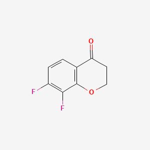 7,8-Difluorochroman-4-one chemical structure (CAS 890840-90-1)