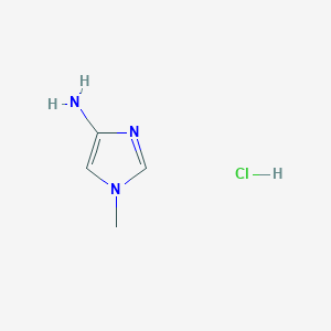 1-Methyl-1H-imidazol-4-amine hydrochloride chemical structure (CAS 89088-69-7)