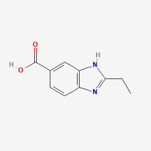 2-Ethyl-1H-benzo[d]imidazole-6-carboxylic acid chemical structure (CAS 891454-18-5)
