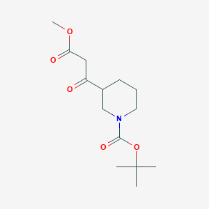 tert-Butyl 3-(3-methoxy-3-oxopropanoyl)-piperidine-1-carboxylate chemical structure (CAS 891494-65-8)