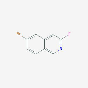 6-Bromo-3-fluoroisoquinoline chemical structure (CAS 891785-30-1)