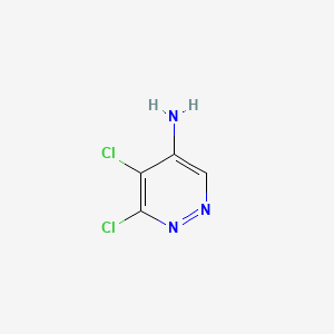 5,6-Dichloropyridazin-4-amine chemical structure (CAS 89180-50-7)