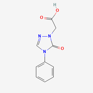 2-(5-Oxo-4-phenyl-4,5-dihydro-1H-1,2,4-triazol-1-yl)acetic acid chemical structure (CAS 891830-49-2)