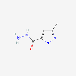 1,3-Dimethyl-1H-pyrazole-5-carbohydrazide chemical structure (CAS 89187-40-6)