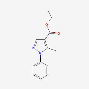 Ethyl 5-methyl-1-phenyl-1H-pyrazole-4-carboxylate chemical structure (CAS 89193-16-8)