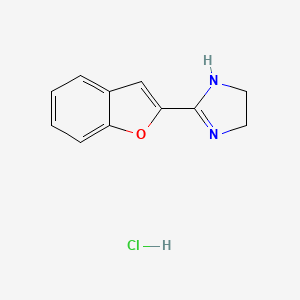 2-(Benzofuran-2-yl)-4,5-dihydro-1H-imidazole hydrochloride chemical structure (CAS 89196-95-2)