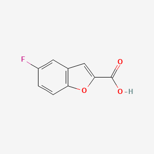 5-Fluorobenzofuran-2-carboxylic acid chemical structure (CAS 89197-62-6)