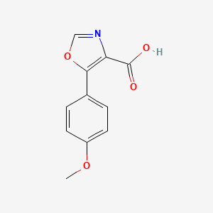 5-(4-Methoxyphenyl)oxazole-4-carboxylic acid chemical structure (CAS 89205-07-2)