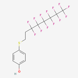4-((3,3,4,4,5,5,6,6,7,7,8,8,8-Tridecafluorooctyl)thio)phenol chemical structure (CAS 892155-19-0)