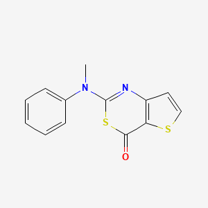2-(Methyl(phenyl)amino)-4H-thieno[3,2-d][1,3]thiazin-4-one chemical structure (CAS 892292-63-6)