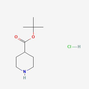 tert-Butyl piperidine-4-carboxylate hydrochloride chemical structure (CAS 892493-65-1)