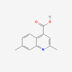 2,7-Dimethylquinoline-4-carboxylic acid chemical structure (CAS 892674-22-5)