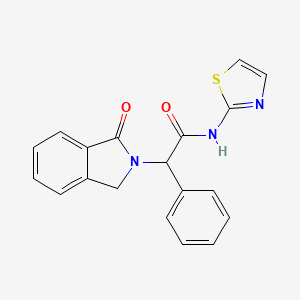 2-(1-Oxoisoindolin-2-yl)-2-phenyl-N-(thiazol-2-yl)acetamide chemical structure (CAS 892772-75-7)