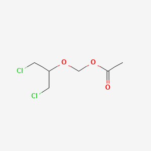((1,3-Dichloropropan-2-yl)oxy)methyl acetate chemical structure (CAS 89281-73-2)