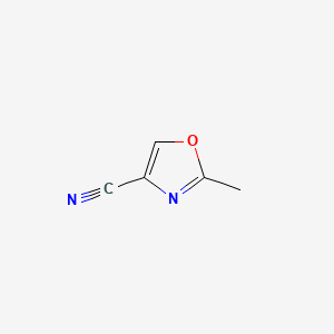 2-Methyloxazole-4-carbonitrile chemical structure (CAS 89282-09-7)