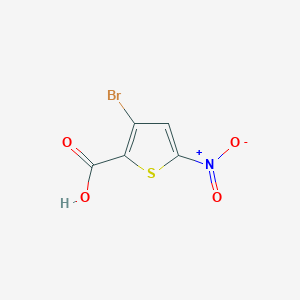 3-Bromo-5-nitrothiophene-2-carboxylic acid chemical structure (CAS 89283-23-8)