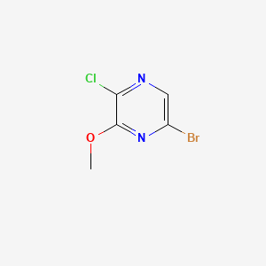 5-Bromo-2-chloro-3-methoxypyrazine chemical structure (CAS 89283-94-3)