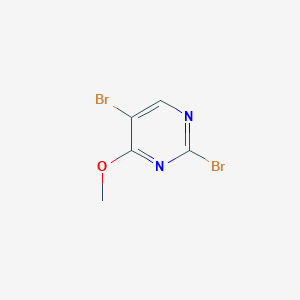 2,5-Dibromo-4-methoxypyrimidine chemical structure (CAS 89284-12-8)