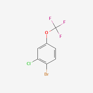 1-Bromo-2-chloro-4-(trifluoromethoxy)benzene chemical structure (CAS 892845-59-9)
