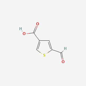 5-Formylthiophene-3-carboxylic acid chemical structure (CAS 89324-44-7)