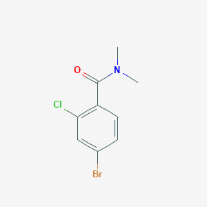 4-Bromo-2-chloro-N,N-dimethylbenzamide chemical structure (CAS 893420-19-4)