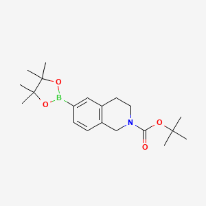 tert-Butyl 6-(4,4,5,5-tetramethyl-1,3,2-dioxaborolan-2-yl)-3,4-dihydroisoquinoline-2(1H)-carboxylate chemical structure (CAS 893566-72-8)