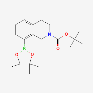 tert-Butyl 8-(4,4,5,5-tetramethyl-1,3,2-dioxaborolan-2-yl)-3,4-dihydroisoquinoline-2(1H)-carboxylate chemical structure (CAS 893566-73-9)