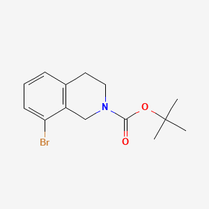 Tert-butyl 8-bromo-3,4-dihydroisoquinoline-2(1H)-carboxylate chemical structure (CAS 893566-75-1)