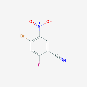4-Bromo-2-fluoro-5-nitrobenzonitrile chemical structure (CAS 893615-25-3)