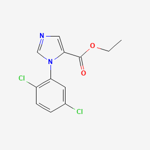 Ethyl 1-(2,5-dichlorophenyl)-1H-imidazole-5-carboxylate chemical structure (CAS 893615-95-7)