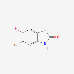 6-Bromo-5-fluoroindolin-2-one chemical structure (CAS 893620-44-5)